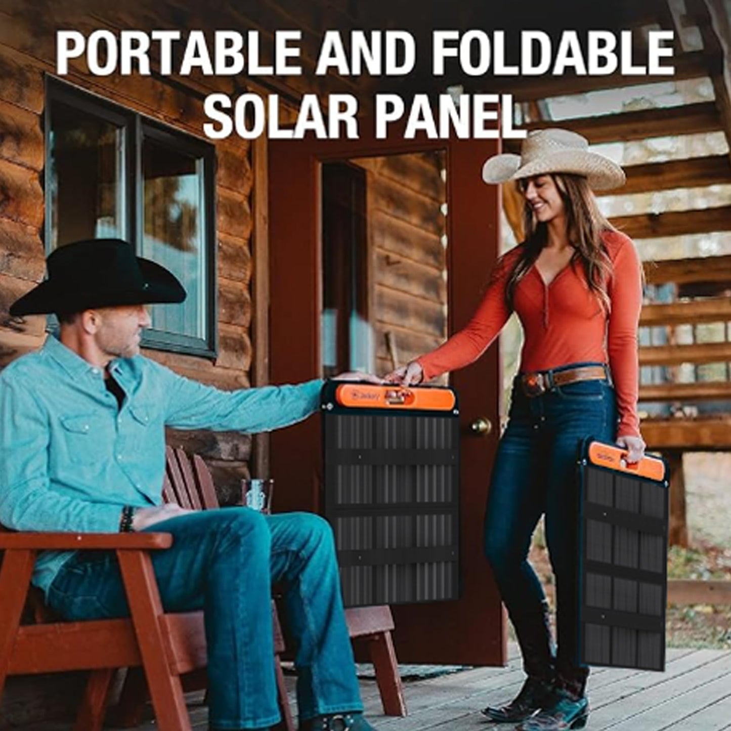 Jackery SolarSaga 100W Bifacial Portable Solar Panel for Explorer 240/300/500/1000/1500 Power Stations, Foldable Solar Cell Solar Charger with USB Outputs for Phones, Rooftops, Outdoor Camping and RVs