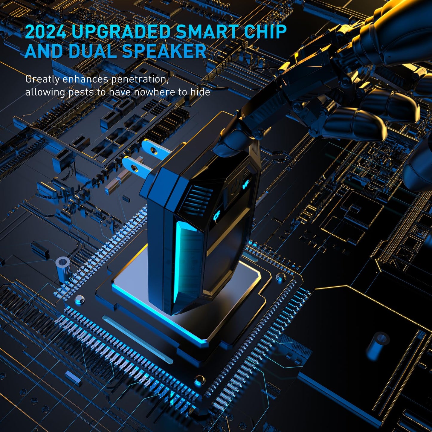 2025 Upgraded Version Ultrasonic Pest & Insect Repeller, Ultrasonic Repellent for Roach, Rodent, Mouse, Bugs, Mosquito, Mice, Spider, Ant,Electronic Plug in Pest Control,2 Mode Switching,6 Packs