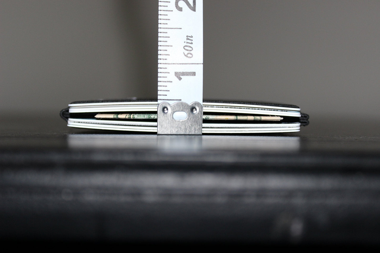 Infinity Wallet - Minimalist Wallet for Men and Women (Black with Black Silicone)