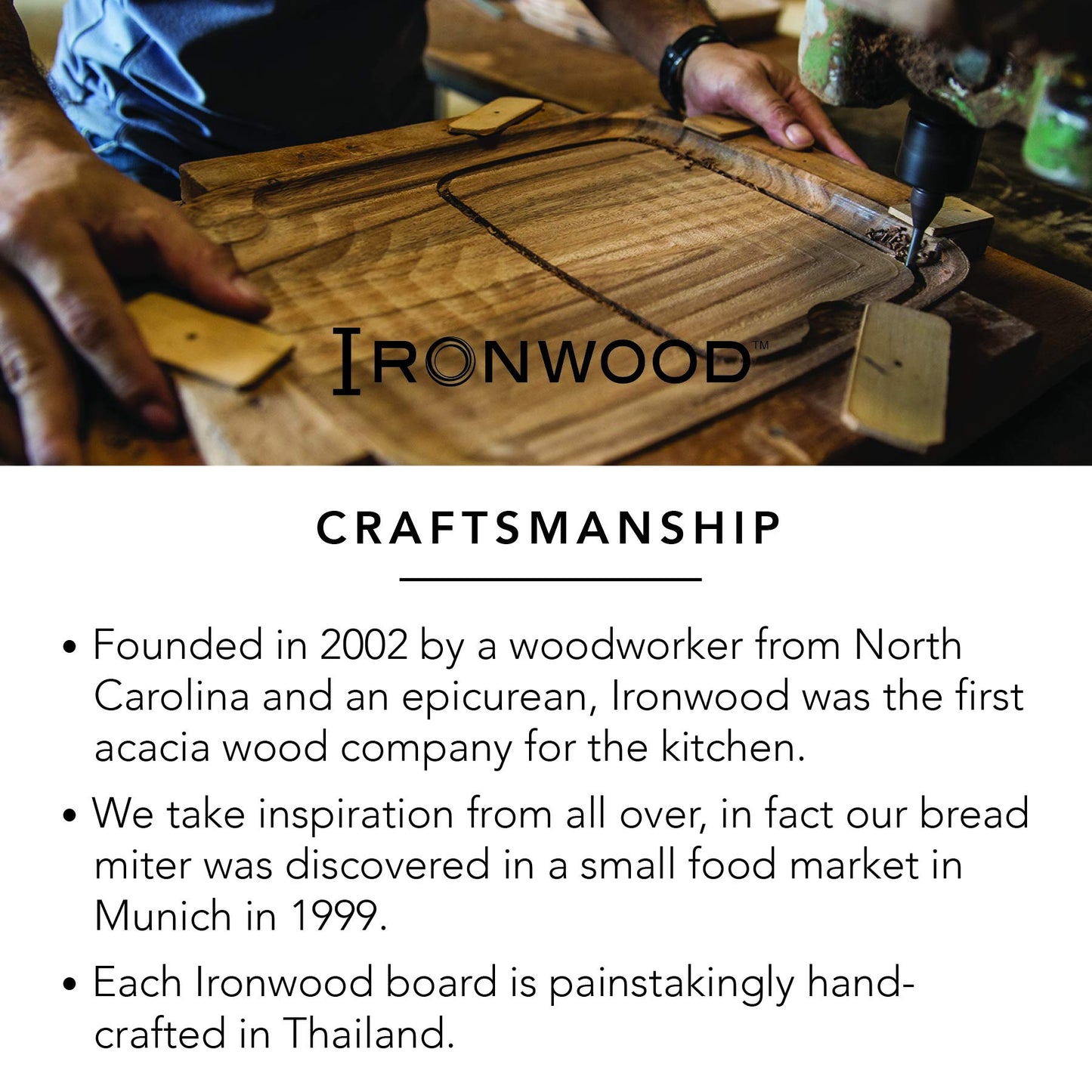 Ironwood Gourmet Nesting Bread Cutting Board with Crumb Catcher, 10.25 x 14.75 x 0.75 inches