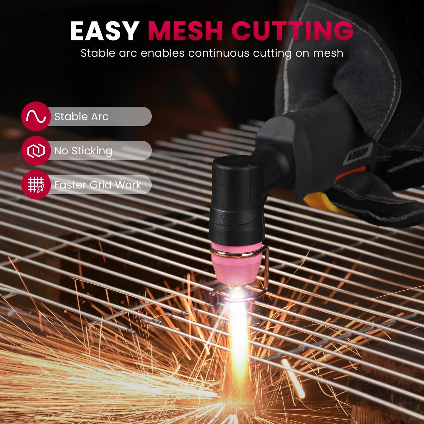 bestarc Plasma Cutter, [Pilot Arc][Large LED Display][Air Sensor] 50A bestarc Plasma Cutter Machine 110/220V Dual Voltage, 1/2 Inch Clean Cut 4/5 Inch Max Cut, Post Flow Mesh, 2T/4T for Beginners DIY