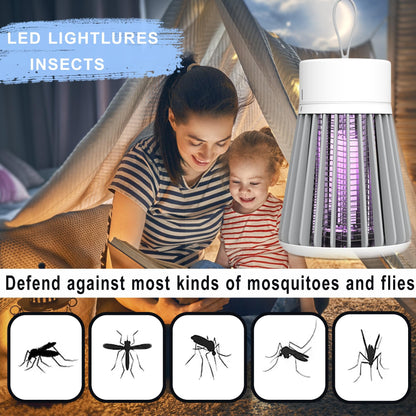 Bug Zapper Indoor Outdoor – Rechargeable Mosquito Zapper and Fly Zapper with UV Light, Portable Insect Killer Trap with Safety Grid, USB Powered for Camping, Home, Garden, Picnic