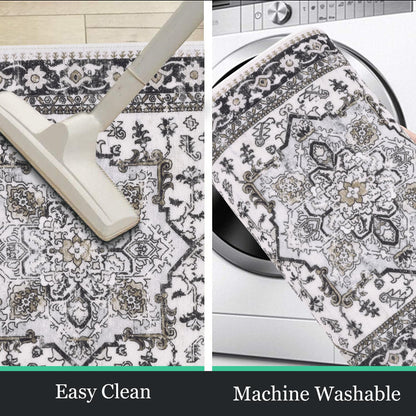 HEBE Boho Kitchen Rug Sets 3 Piece with Runner Non Slip Kitchen Rugs and Mats Washable Kitchen Mats for Floor Thick Kitchen Floor Mat Carpet Runner Rugs for Hallway Laundry Holiday Decor