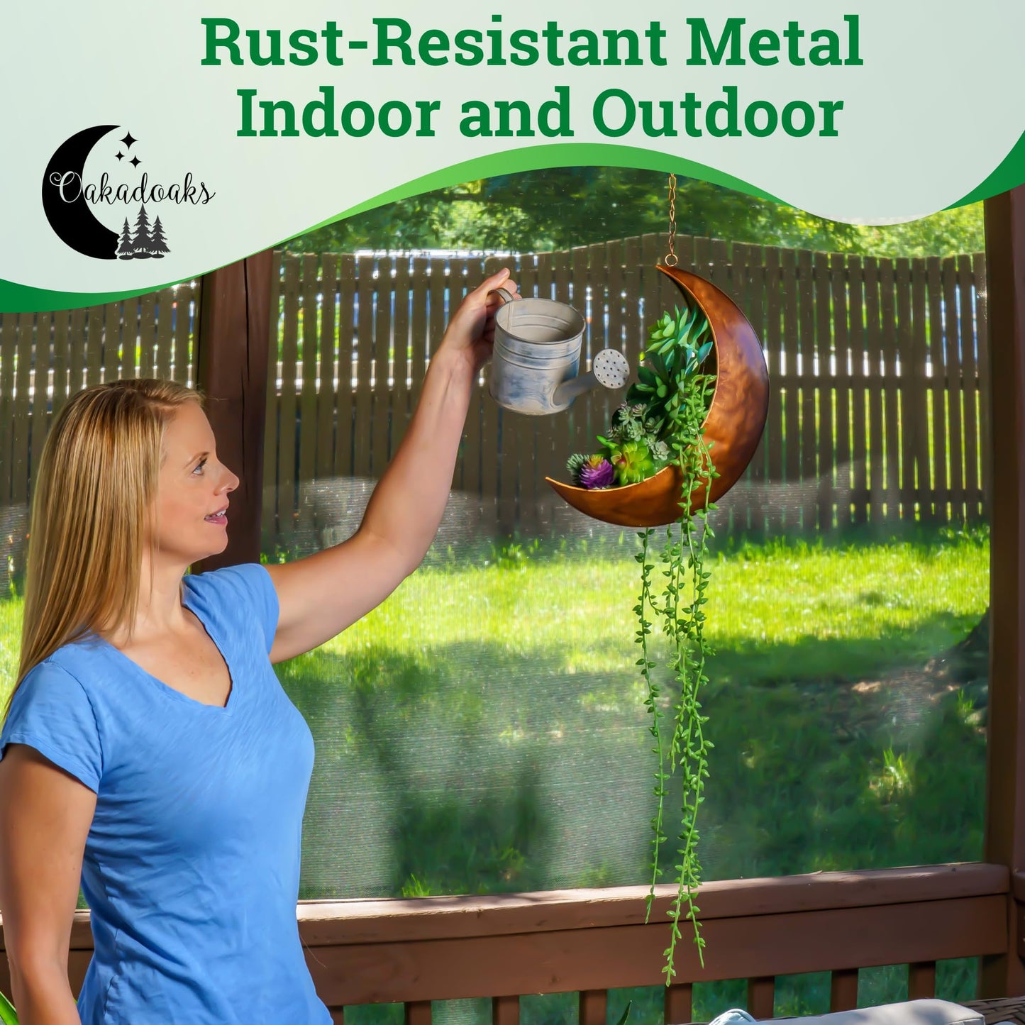 Hanging Moon Planter - Moms Day Gifts for Women - Moon Room Decor - Unique Planters for Succulents,Air Plant, Cactus, Artificial Plants- Plant Lover Gifts - Boho,Hippie, Witchy, Birthdays Gifts