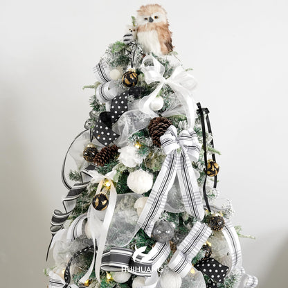 HUIHUANG Black Polka Dot Wired Ribbon, 2.5 Inch X 10 Yards - Black and White Dot Burlap With Wire Edge for Crafts, Fall Wreath Supplies, Gift Wrapping, Basket Bows Decor