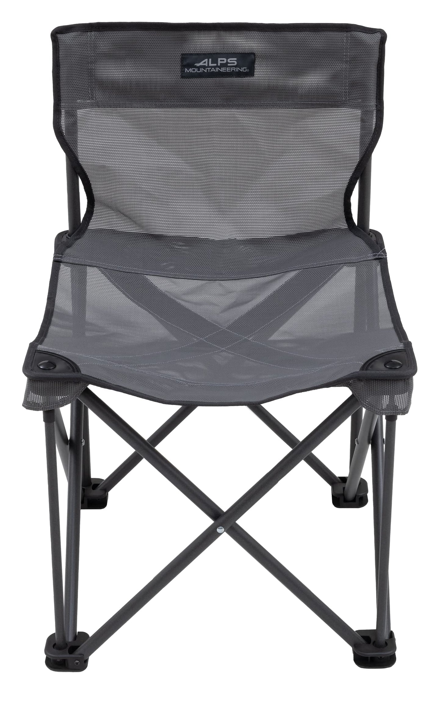 ALPS Mountaineering Adventure Folding Camping Chairs - Durable Mesh Fabric Over Powder Coated Aluminum with Simple Compact Design and Shoulder Carry Bag, Charcoal