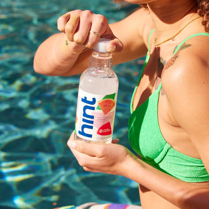 Hint Fruit-Infused Bottled Water, Watermelon - Sugar Free Flavored Water with Zero Calories, Naturally Flavored, and No Artificial Sweeteners - 16 Fl Oz (Pack of 12)
