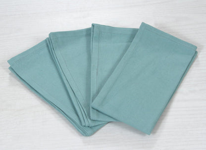 ACCENTHOME Cloth Napkins Set of 12 18x18 inch 100% Cotton Dinner Napkin Washable Hotel Quality Reusable Kitchen & Table Linen for Fall Thanksgiving Family Dinners Weddings & Everyday Use - Blue