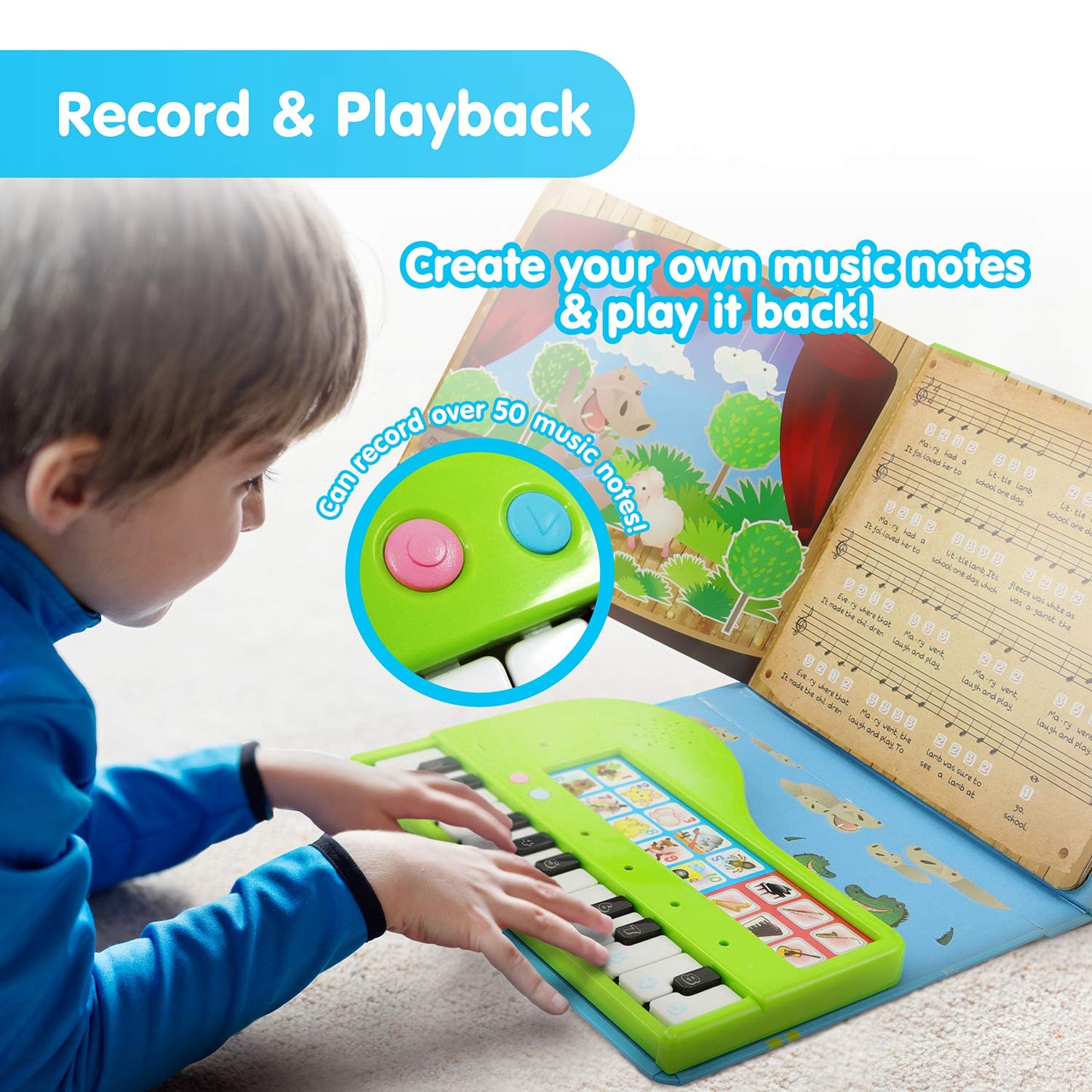 BEST LEARNING My First Piano Book - Educational Musical Toy for Toddlers Kids Ages 3-5 Years - Ideal 3, 4 Year Old Boy or Girl Birthday Present