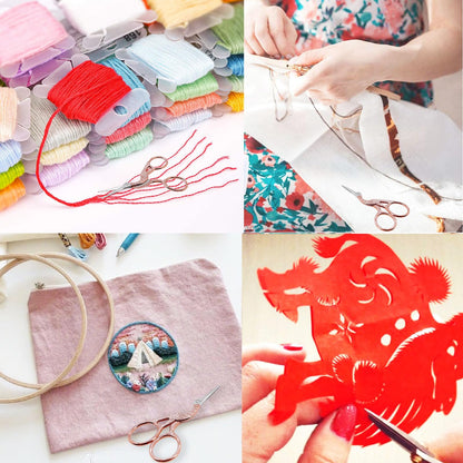 BIHRTC 3.6 Inch Embroidery Scissors Small Precision Embroidery Scissors Stainless Steel Crafting Shears for Needlework Threading Sewing Handcraft Crochet Artwork DIY Tools