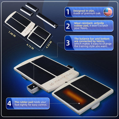 Ankle Foot Strengthener Exerciser for Sprained. Single Leg Balance Board, Posture Corrector, Foot Stretcher for Plantar Fasciitis Relief, FSA/HSA Eligible