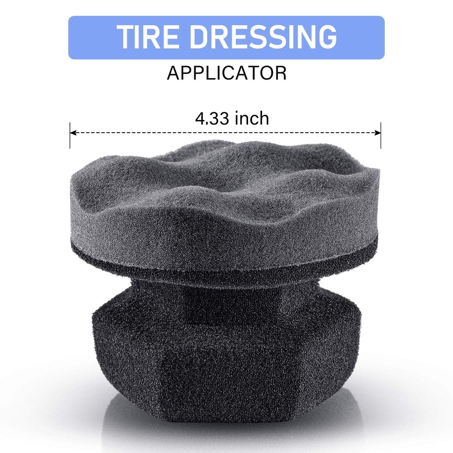 3 Pieces Tire Shine Applicator Tire Dressing Applicator Pads Tire Sponge Applicator Foam Tire Gel Wet Applicator Car Detailing Reusable Cleaning Supplies for Tire Shine (Gray,4.33 Inch)
