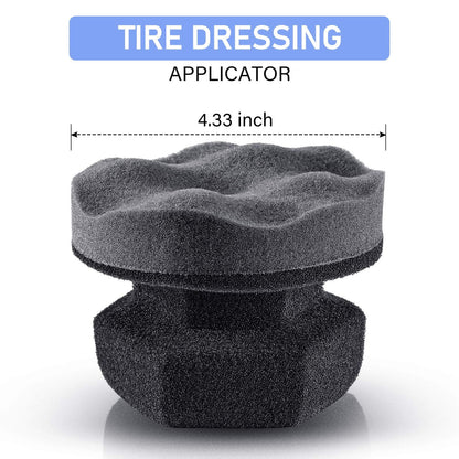 3 Pieces Tire Shine Applicator Tire Dressing Applicator Pads Tire Sponge Applicator Foam Tire Gel Wet Applicator Car Detailing Reusable Cleaning Supplies for Tire Shine (Gray,4.33 Inch)
