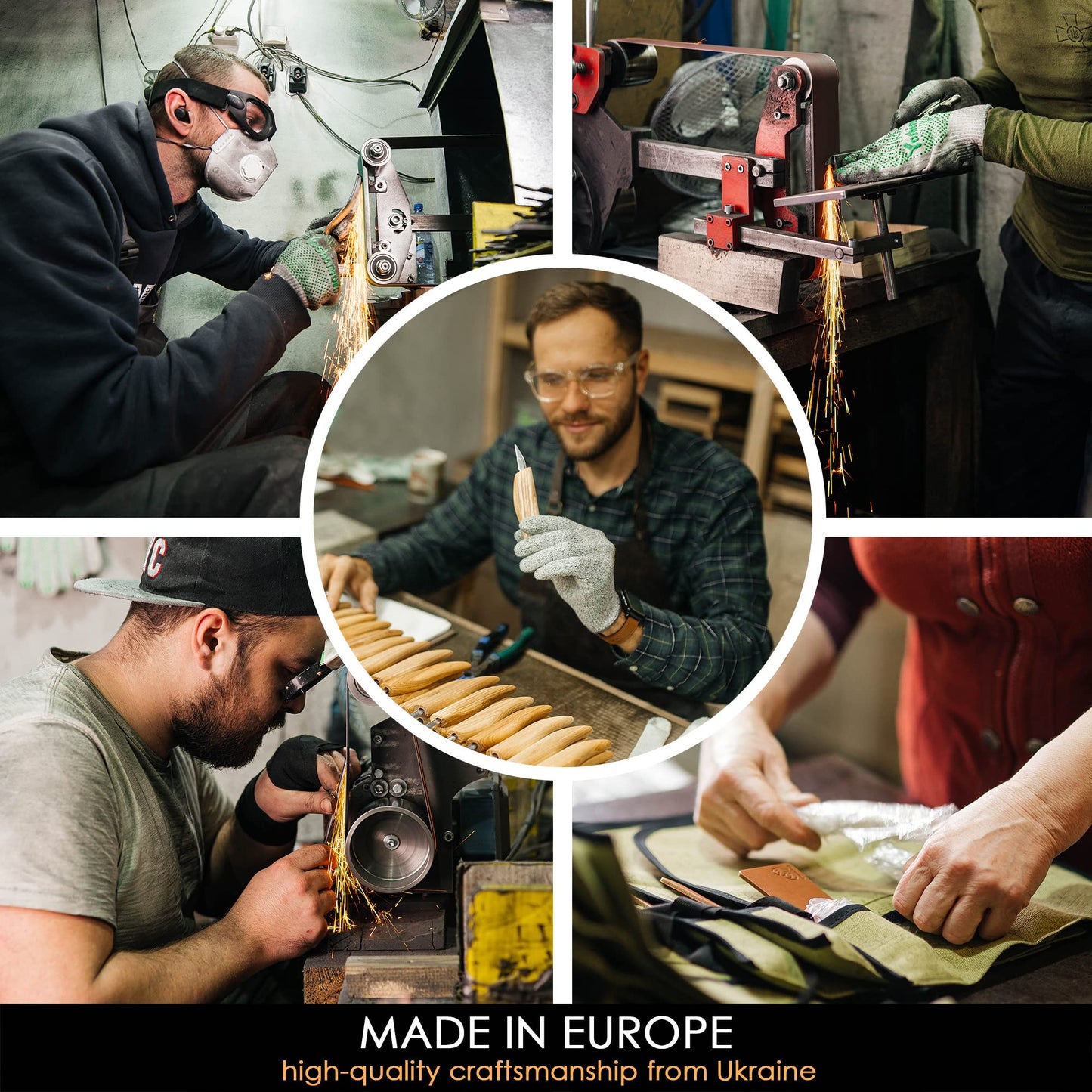 BeaverCraft Wood Carving Knife Kit S15 Whittling Kit for Beginners, Kids - Wood Carving Tools Set with Detail Chip Knife Sloyd Whittling Knives & Leather Strop, Polishing Compound and Tutorials