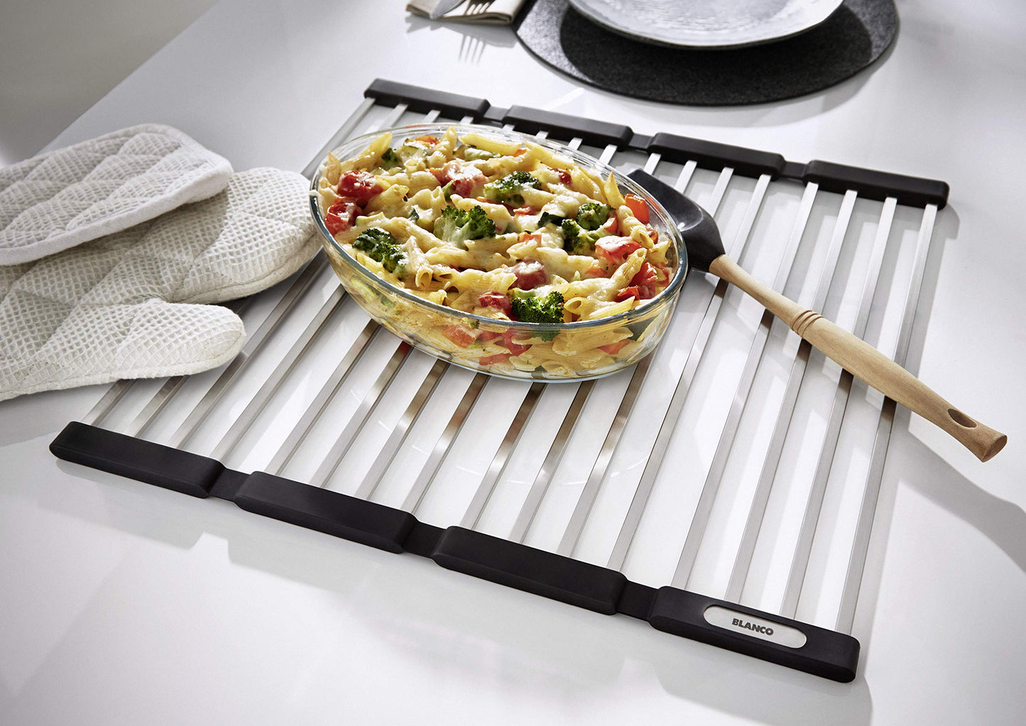 BLANCO 238483 Folding Grid as a Drainer for The Kitchen Sink, Foldable Grid for The Sink in The Kitchen, 440 mm Width