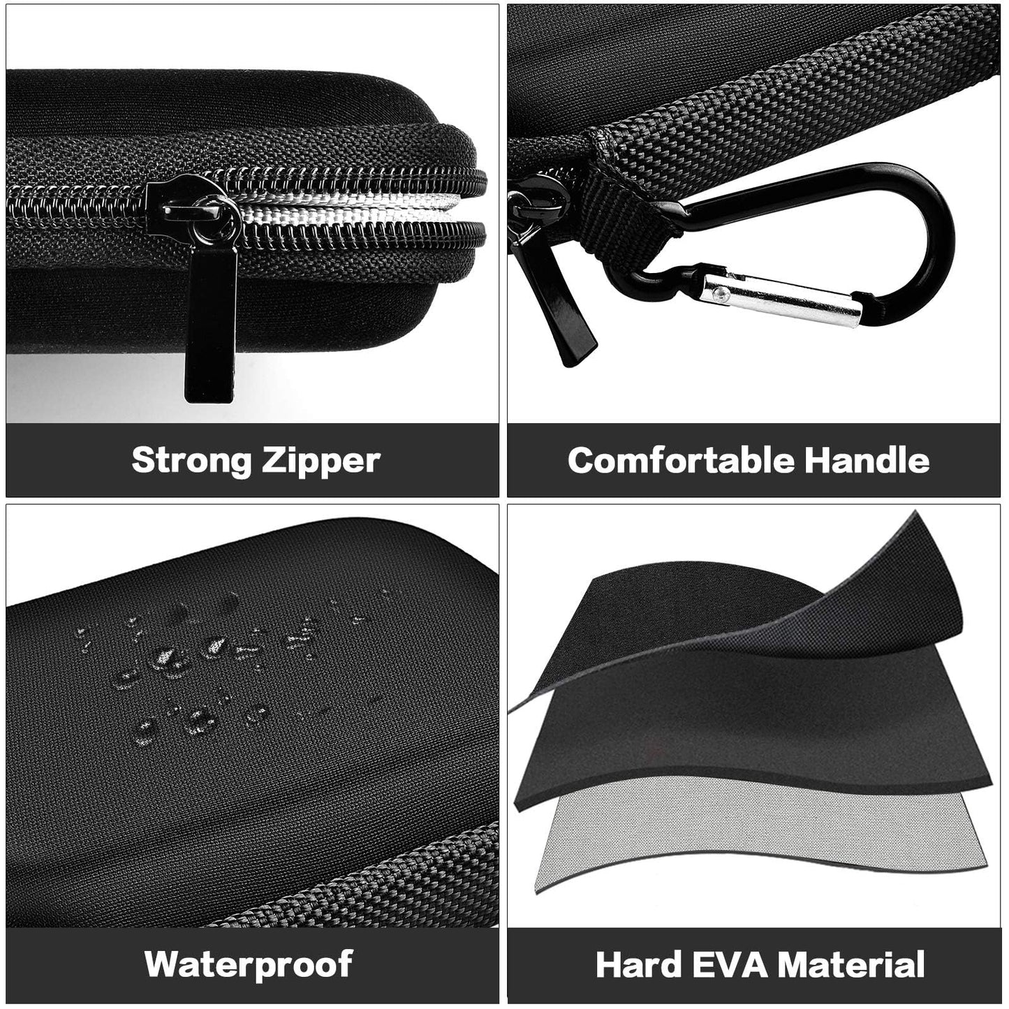 Hard Case Compatible with SanDisk 500GB/ 1TB/ 2TB/ 4TB Extreme Portable SSD - Up to 1050MB/s - USB-C, USB 3.2 Gen 2 - External for Solid State Drive. Carrying Travel Holder for USB Cables (Box Only)