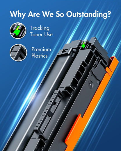 414A Toner Cartridge 4 Pack (with Chip) - 414X Replacement for HP 414A HP 414X, Compatible with HP Color Laserje Pro MFP M479fdw Toner, Color Laserje Pro M454dw M454dn M480f M455dn Printer | W2020A