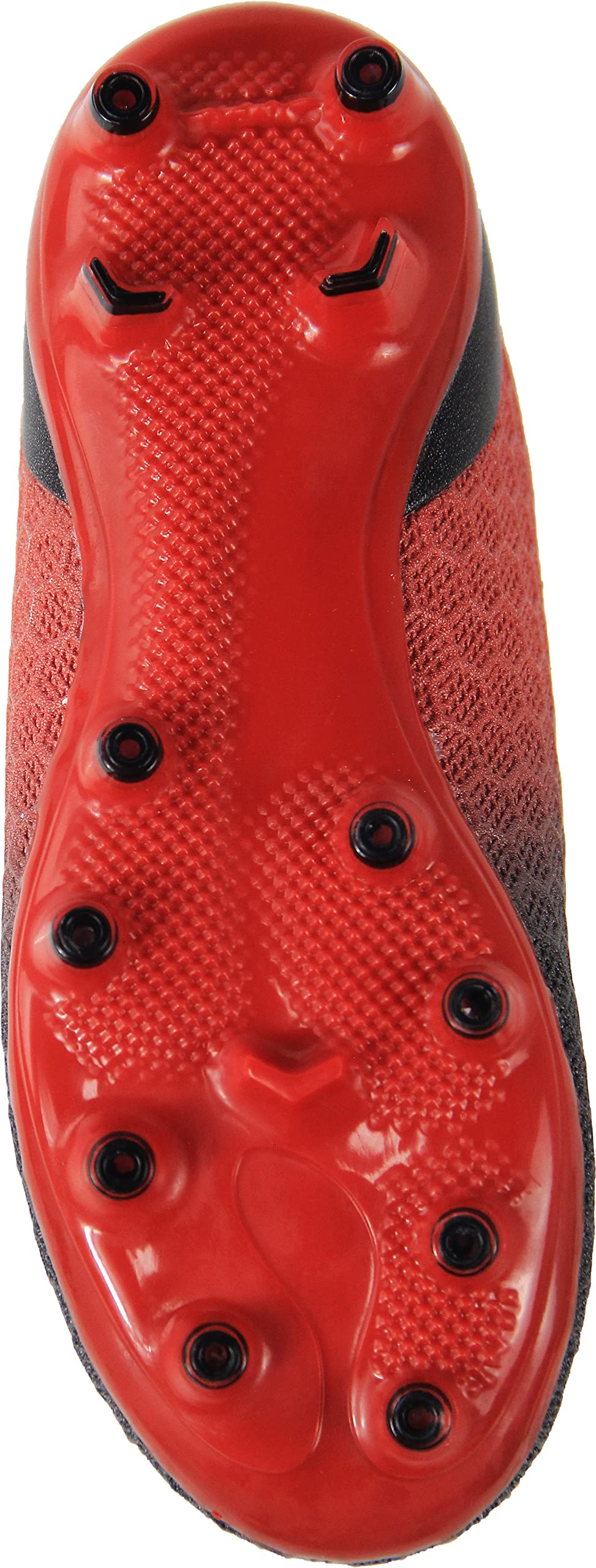 BomKinta Kid's FG Soccer Cleats Athletic Outdoor Soccer Shoes Black Red Size 6 M US Big Kid