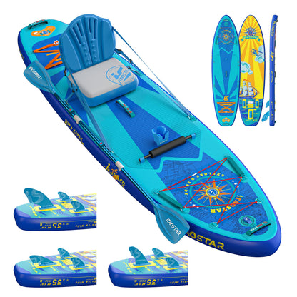 iTAOSTAR J06BP 35" Extra Wide Stand Up Paddle Board, More Balance Inflatable Paddle Board with 5 Fins for Beginner，Paddle Boards for Adults of All Skill Levels