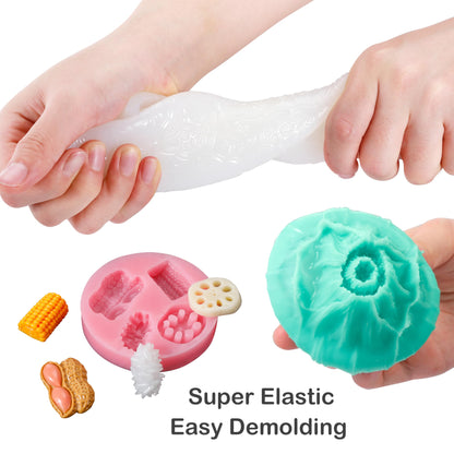 BBDINO Silicone Mold Making Kit, 2.42lb(38.8oz) Super Elastic Liquid Silicone for Mold Making, 3h Fast Cure Mold Making Silicone Rubber for Casting Resin Molds/Silicone Molds/Candle Molds/Soap Molds