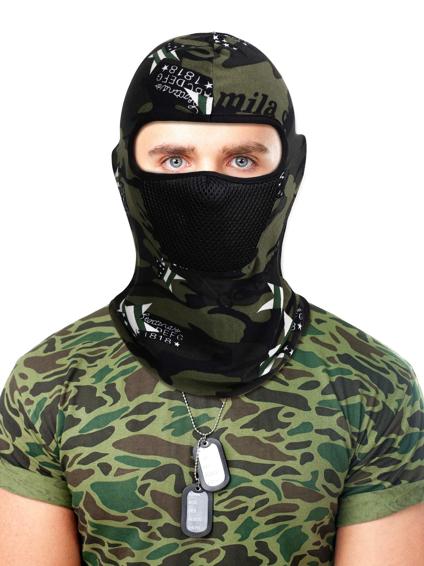 3 Pieces Camo Face Mask Balaclava Ski Mask Breathable Sun Protection Windproof for Men Motorcycle Outdoor Hunting(Mixed Camouflage, Camouflage Blue, Camouflage Navy Green)