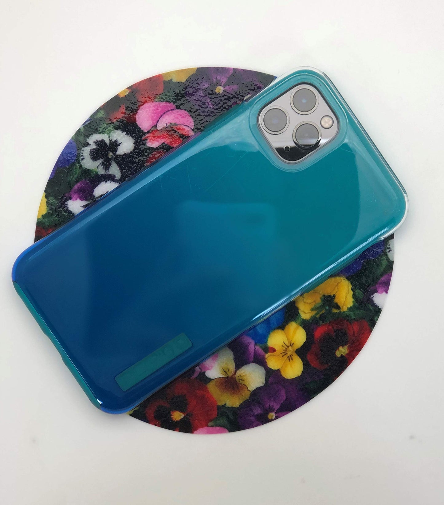 Andreas Silicone JO-14 Non-Slip 6.25" Jar Opener, Easy Lid Opener, Made with Silicone and Fabric, Dishwasher Safe, Garlic Peeler, Pansies, 6.25 inch