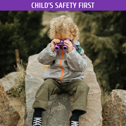 BeBison Binoculars for Kids and Adults - 8x21 High Resolution Real Optics - Compact Folding Shockproof Kids Binoculars for Bird Watching - Spy Games - Outdoor Play for Boys and Girls