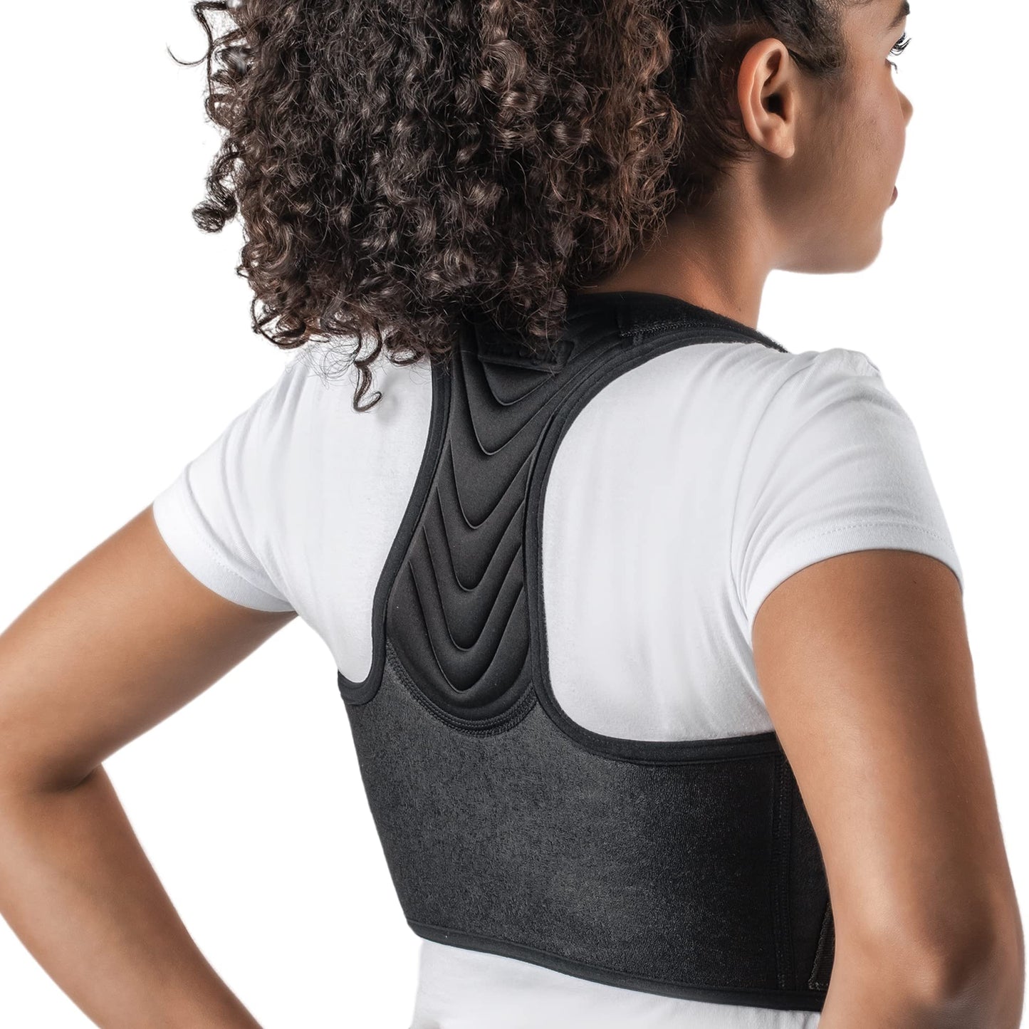 HIDROLIGHT - Boost Upper Back Brace - Adjustable Posture Corrector for Women and Men, Pain Relief, Back Support Belt, Neck Hump Corrector - Posture Adjustment, Physiotherapy Treatment - Black, Large