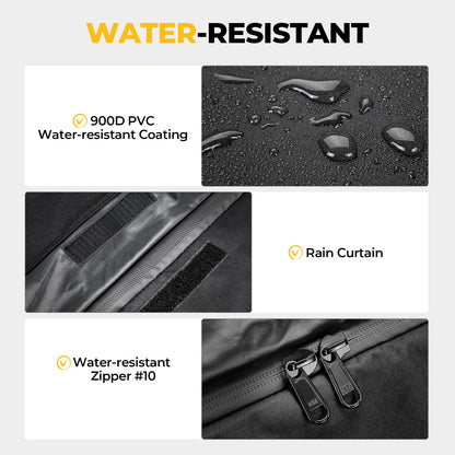 BougeRV Soft Rooftop Cargo Carrier Bag Water-Resistant Roof Bag Aero Car Top Carrier for Vehicle with Racks 900D PVC, Includes 6 Reinforced Straps, Storage Bag, Luggage Lock (39'' x 35" x 13'')