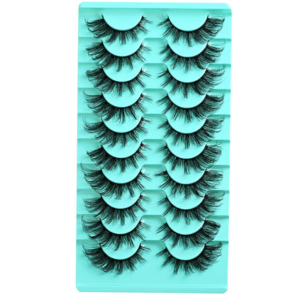 APCYUST Cat Eye Lashes Natural Fox Eyelash Wispy Russian Strip Eyelashes 10 Pairs D Curl Fake Fairy Lash Strips Fluffy Spiky Cateye Lashes Wispies False Eyelash Foxy Look (Fox Eyelashes | 8-16mm)