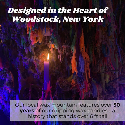 Candlestock Hippie Drippy Drip Candles - Pack of 11 Dripping Taper Candles - Wine Bottle Melting Candles (1 of Each Color)