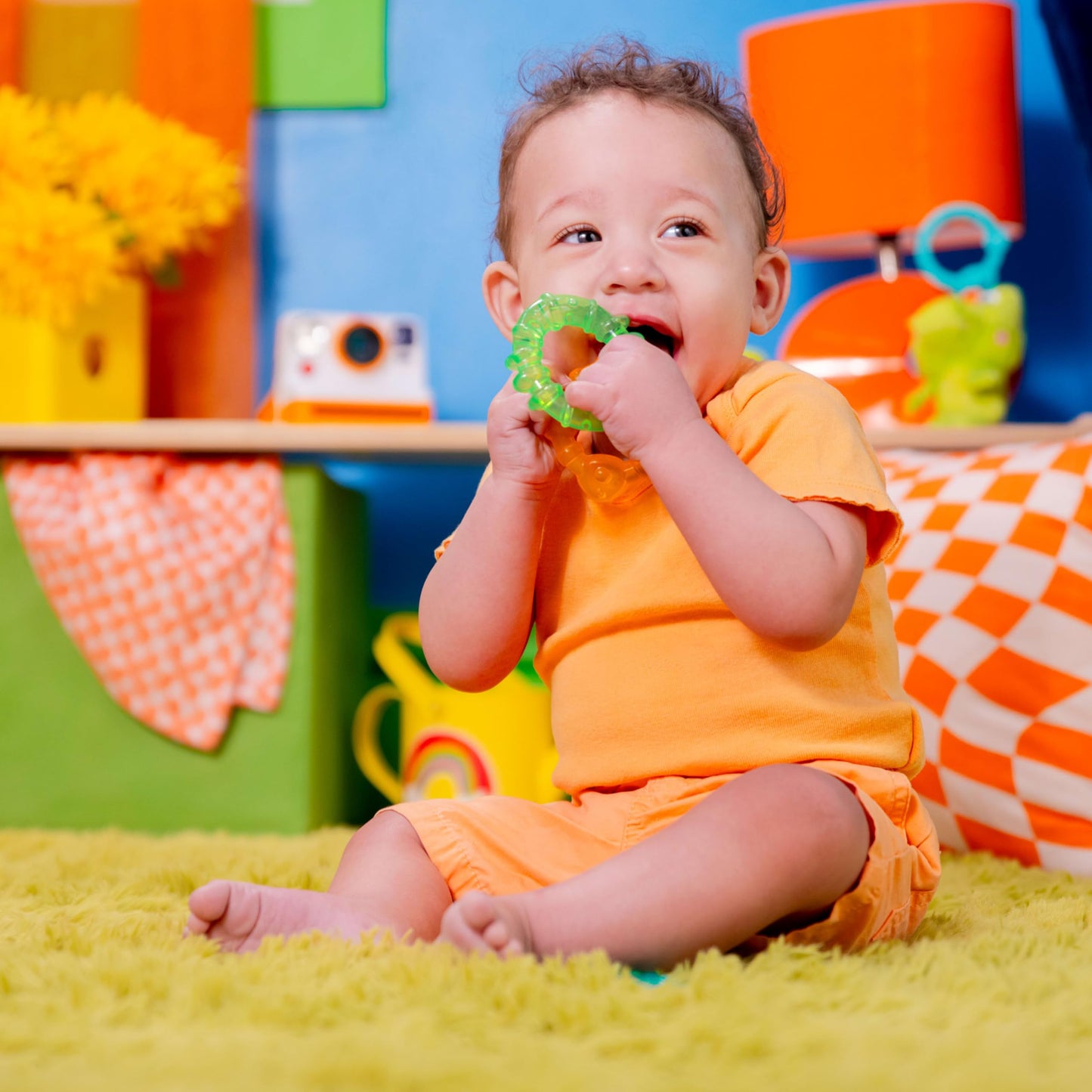 Bright Starts Chill & Teethe Water-Filled BPA-Free Baby Teething Toy, Ages 3 Months+