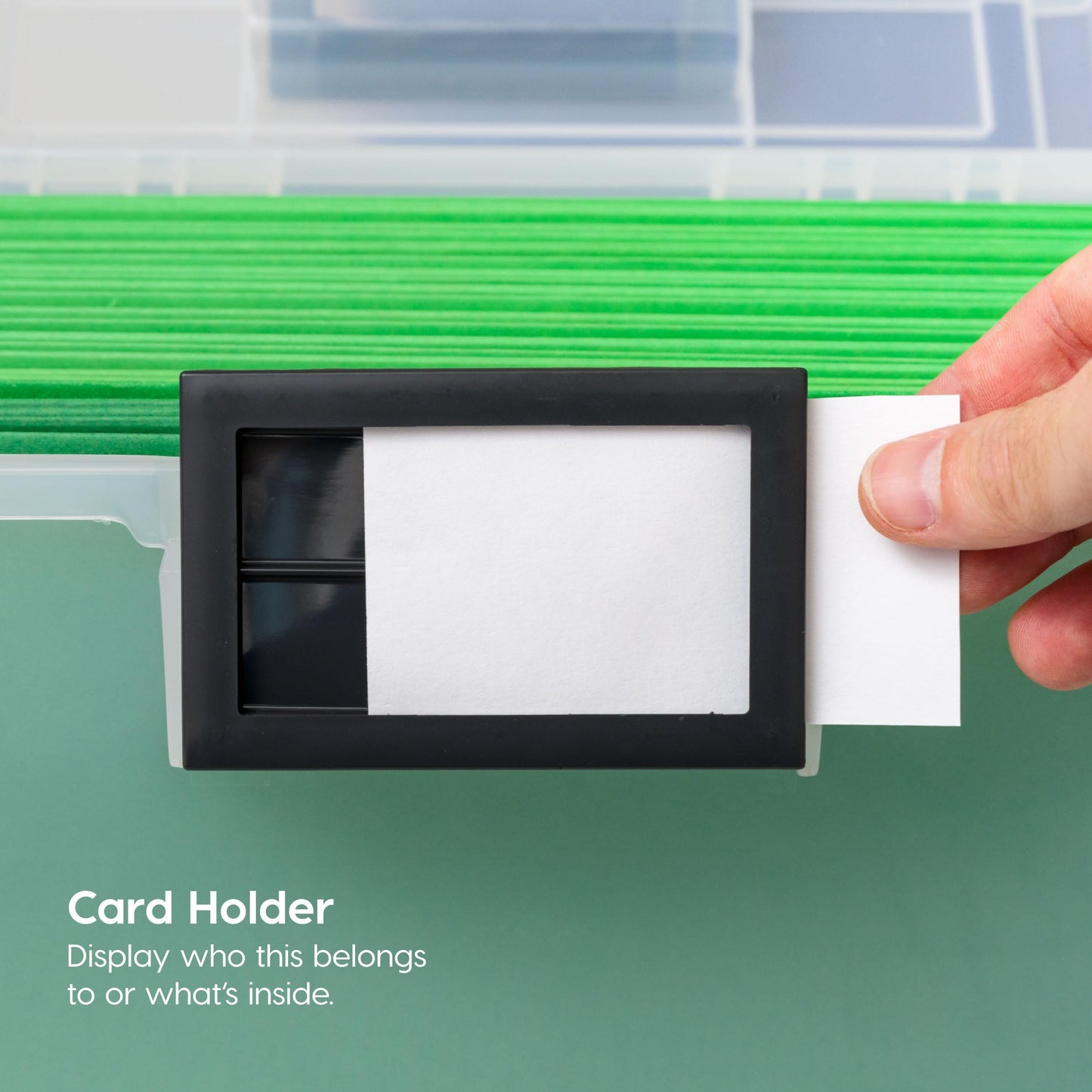 IRIS USA File Box WeatherPro Portable File Organizer Plastic File Box for Letter File w/ Organizer-Lid, Durable Lid and Seal w/ Secure Latching Buckles, Stackable and Nestable, Pearl 19 Qt. 1 Pack