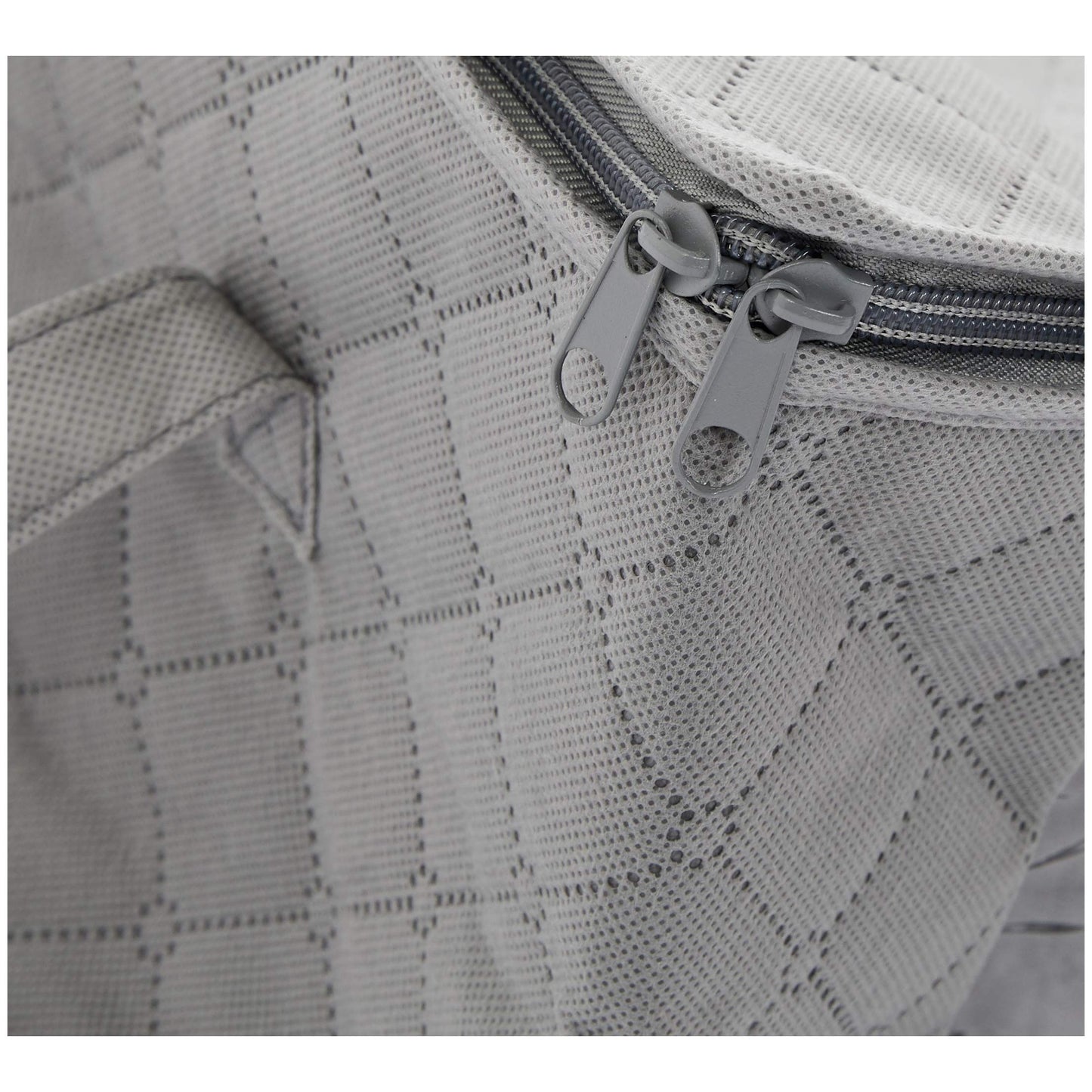 Amazon Basics Foldable Large Zipper Storage Bag Organizer Cubes with Clear Window & Handles, 3-Pack, Gray