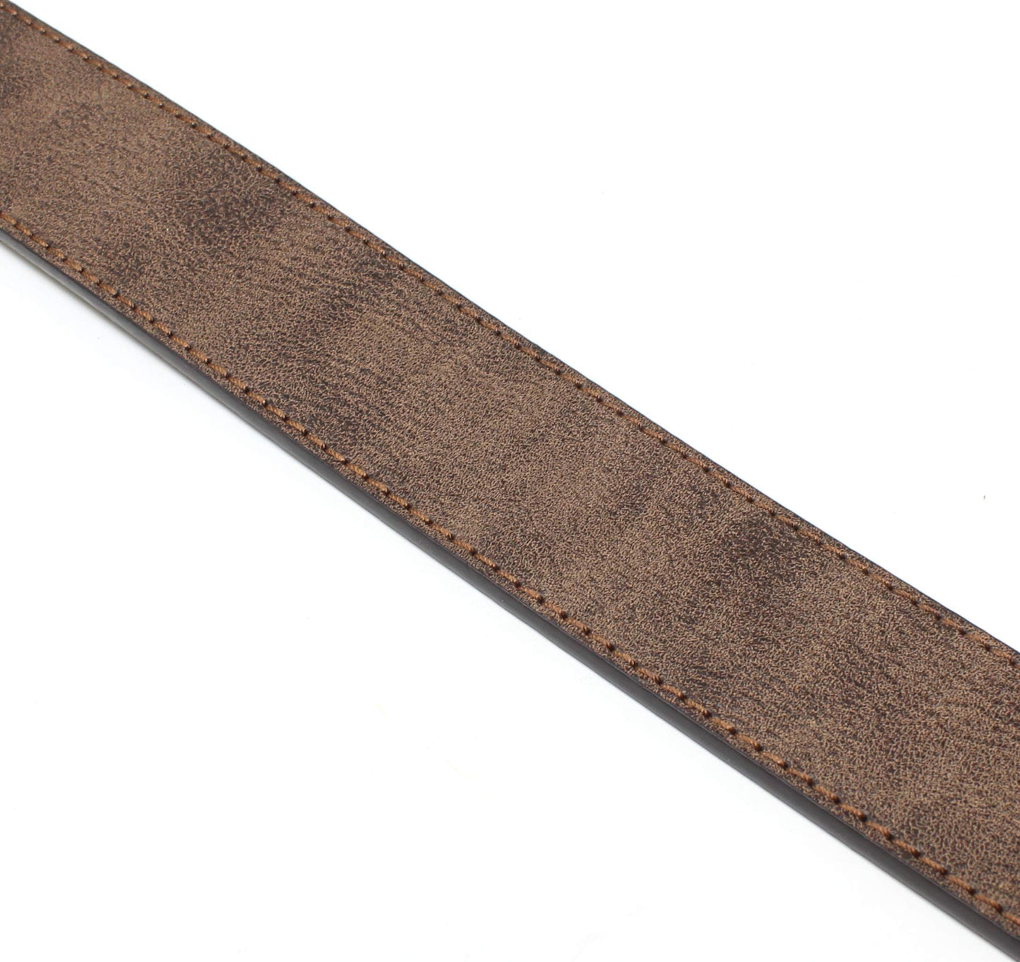 BC Belts Leather Belt Strap with Vintage Distressed Texture 1.5" Wide with Snaps (Dark Brown-XL)