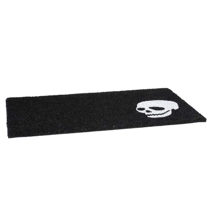 Calloway Mills 153601729 White Skull Doormat, 17" x 29", Black/White