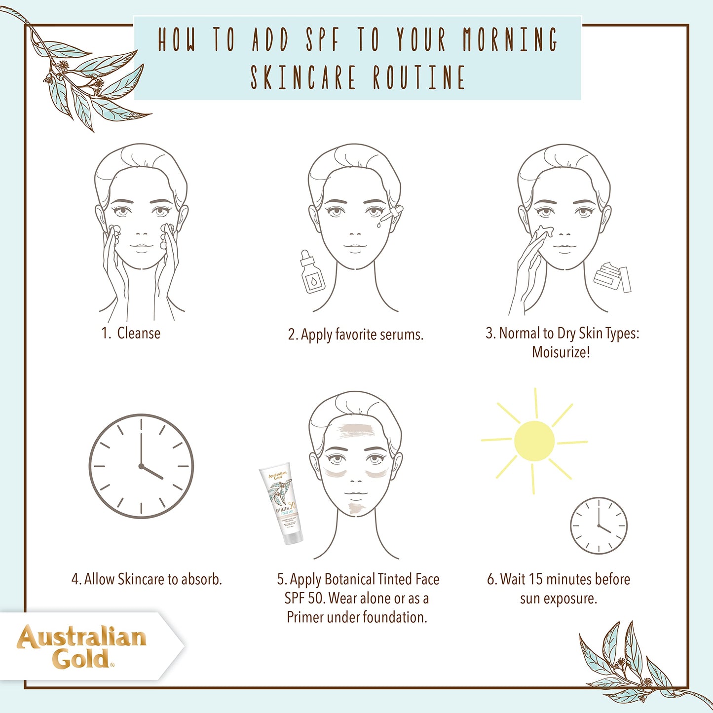 Australian Gold Botanical SPF 50 Tinted Mineral Sunscreen for Face, Non-Chemical BB Cream, Water-Resistant, Matte Finish, For Sensitive Facial Skin, Medium to Tan Skin Tones, 3 FL Oz