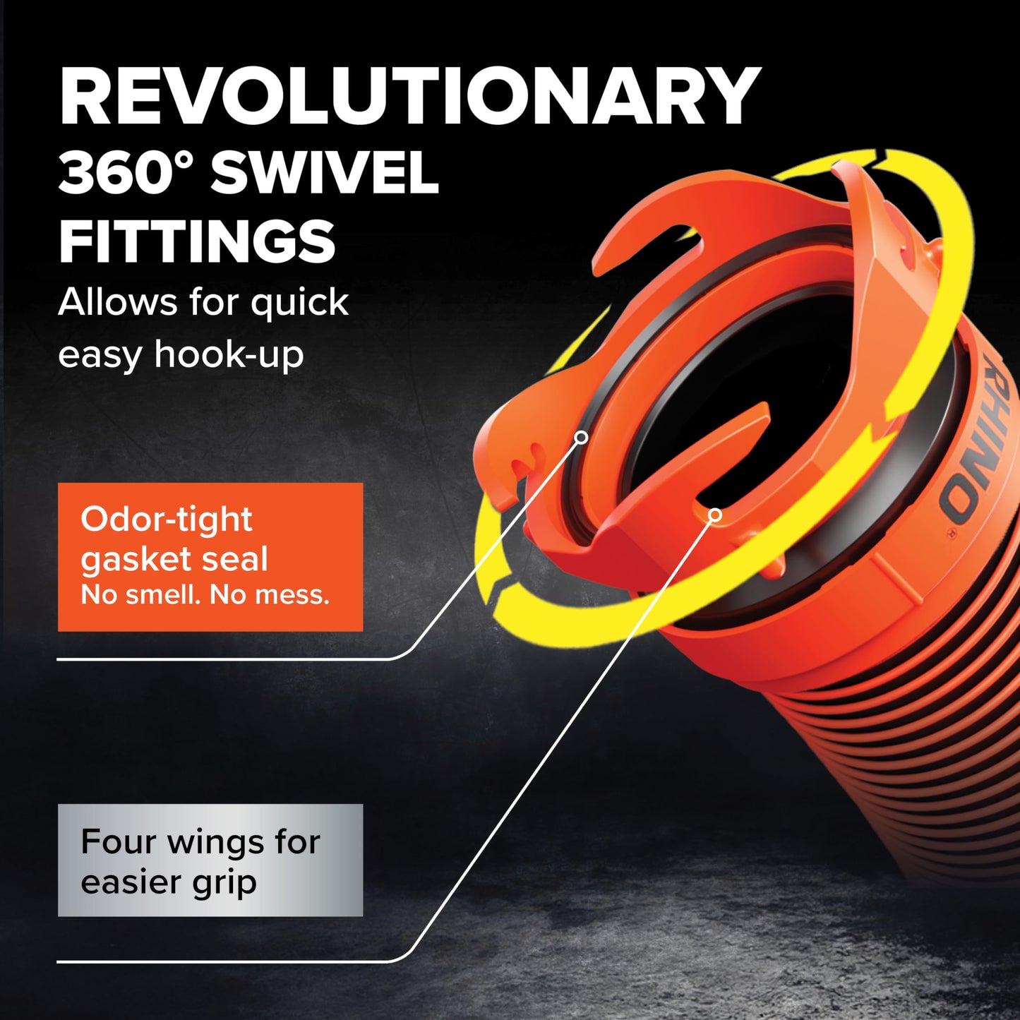 Camco RhinoEXTREME 20' RV Sewer Hose Kit – Premium Sewer Kit — Pre-Assembled & Ready-to-Use — Includes 4-in-1 Dump Station Adapter & Storage Caps — Crush & Abrasion Resistant (21012)