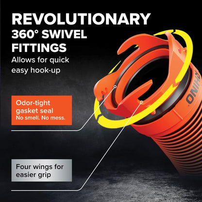 Camco RhinoEXTREME 20' RV Sewer Hose Kit – Premium Sewer Kit — Pre-Assembled & Ready-to-Use — Includes 4-in-1 Dump Station Adapter & Storage Caps — Crush & Abrasion Resistant (21012)