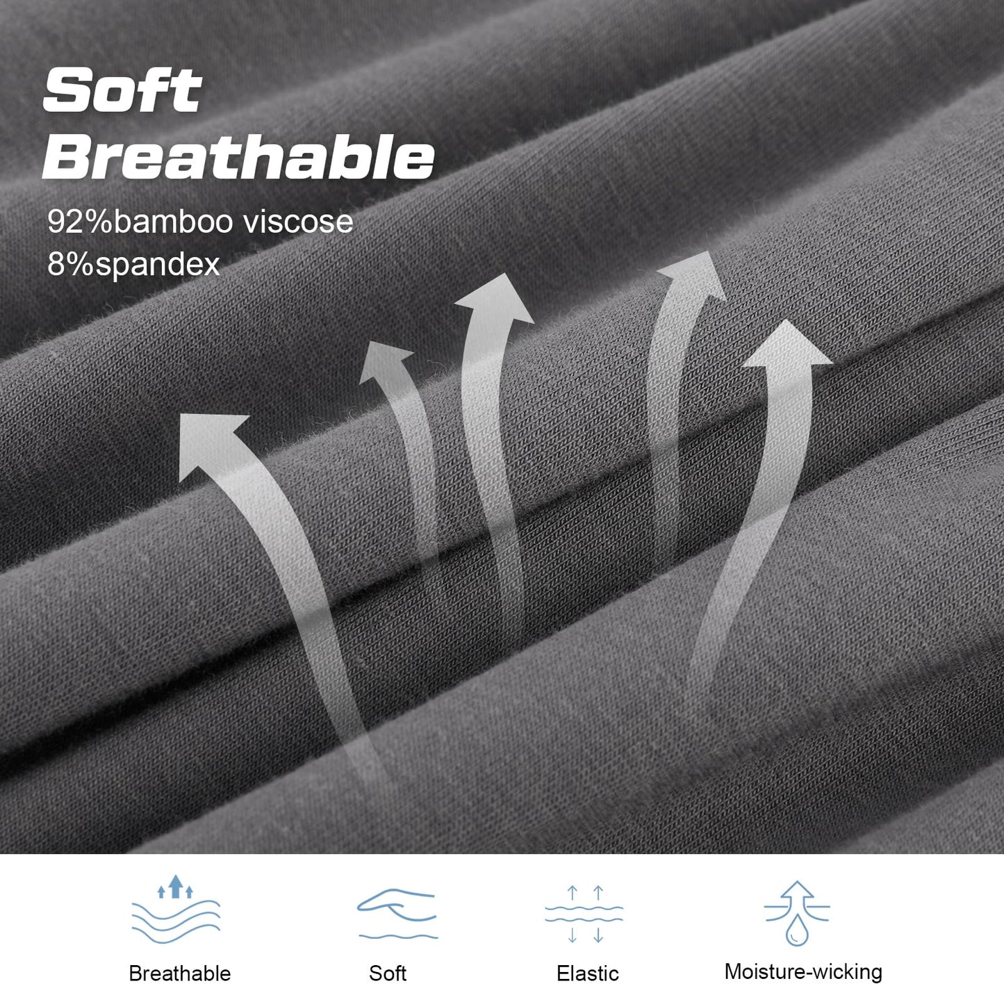 BAMBOO COOL Mens Pajama Pants Sleep Lounge Bottoms Soft Comfy Long Pj Pant Sleepwear with Pockets 2 Pack