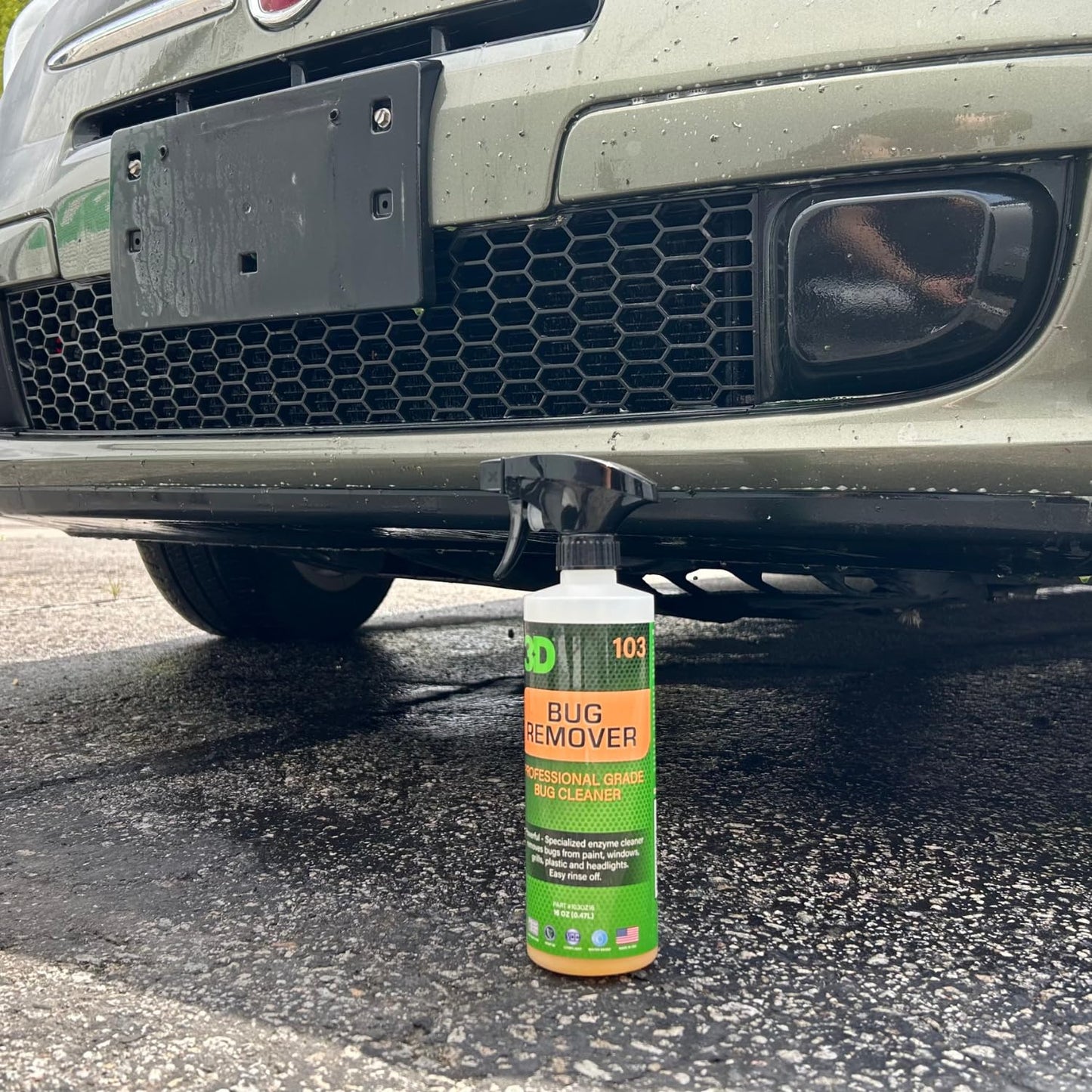 3D Bug Remover - All Purpose Exterior Cleaner & Degreaser to Wipe Away Bugs on Plastic, Rubber, Metal, Chrome, Aluminum, Windows & Mirrors, Suitable for use on Car Paint, Wax & Clear Coat 16oz.