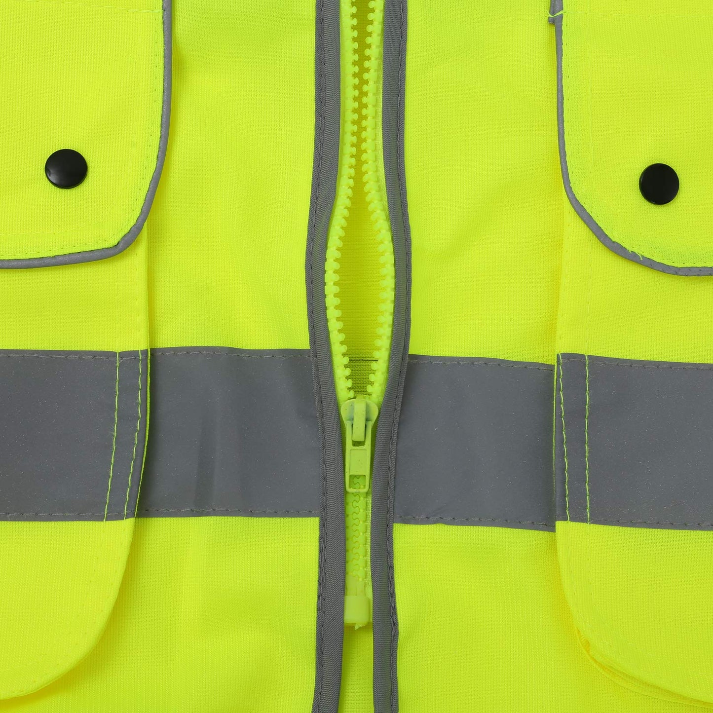 HPHST High Visibility Cycling Vest for Men and Women with Zip Reflective Vest Work Vest EN ISO 20471