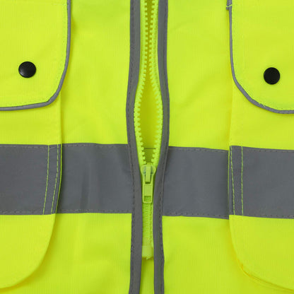 HPHST High Visibility Cycling Vest for Men and Women with Zip Reflective Vest Work Vest EN ISO 20471