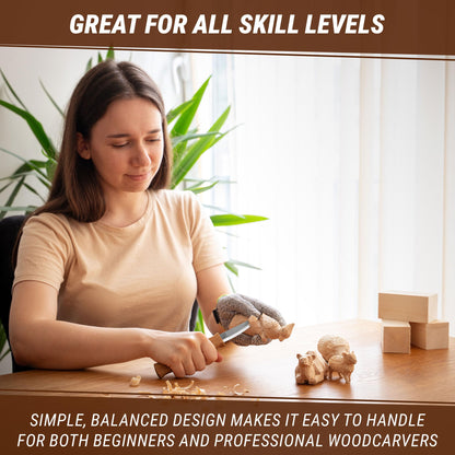 BeaverCraft Wood Carving Knife C4 3.14" Whittling Sloyd Knife for Roughing - Spoon Carving Tools for Beginner to Pro Carver - Whittling Knives for Woodworking