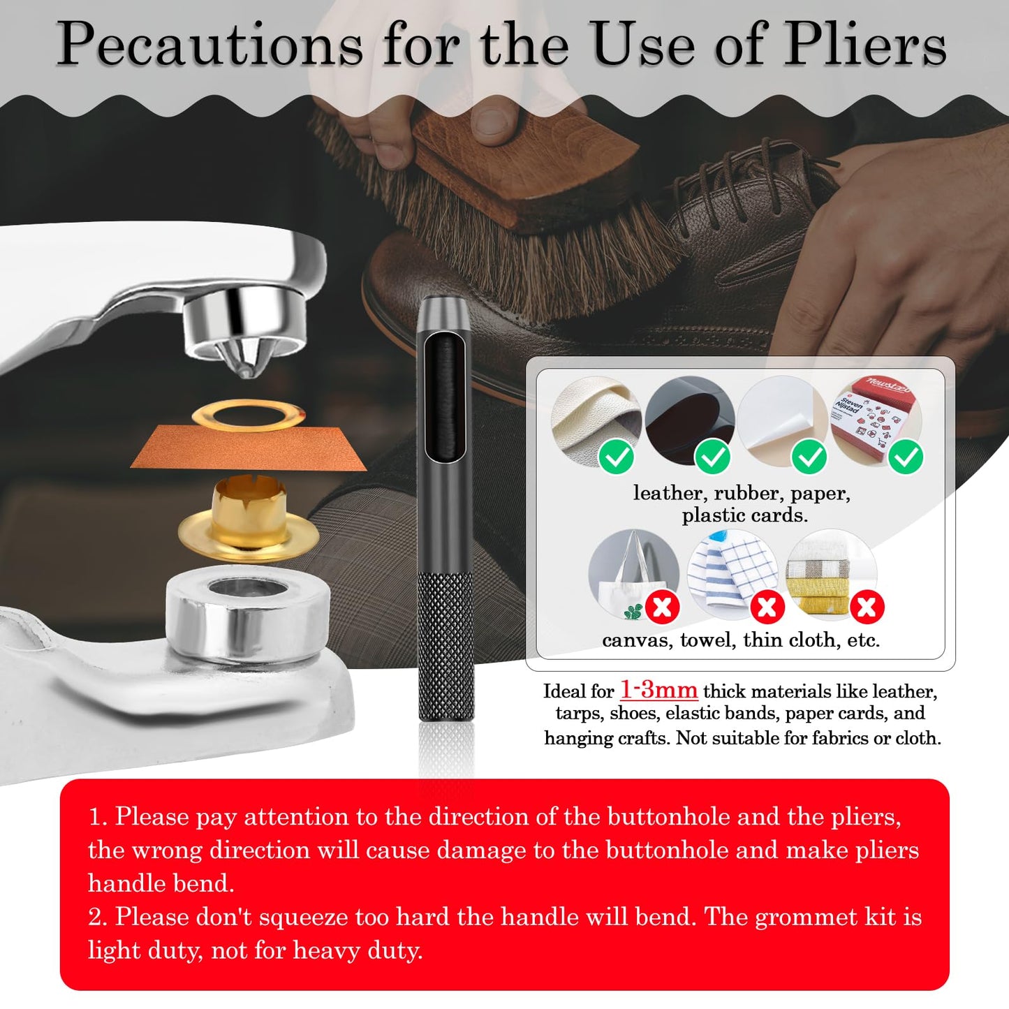 803Pcs Grommet Eyelet Pliers Kit, 1/4 Inch 6mm(Inside Diameter) Grommet Tool Kit with 800 Metal Eyelets with Washers in Gold and Silver, Eyelet Grommet Hand Press kit for Leather/Belt/Shoes/Crafts