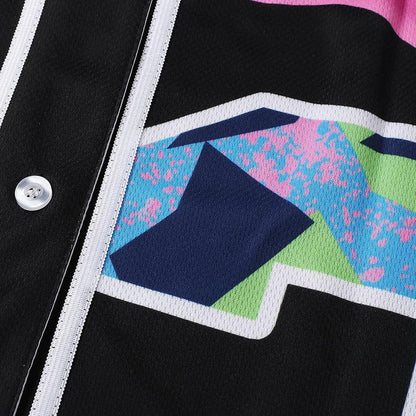 Amzdest 90s Clothing for Women, Unisex Hip Hop Party, Bel Air 23 Baseball Jersey Short Sleeve Button Down Shirt (23Black, Small)