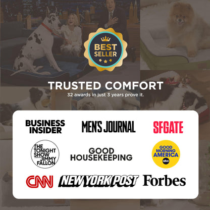 Bedsure Orthopedic Dog Beds Large Sized Dog - Washable Large Dog Cat Bed Waterproof, Comfort Dogs Couch Sofa with Washable Removable Cover, Pet Bed with Nonskid Bottom, Grey, 35"