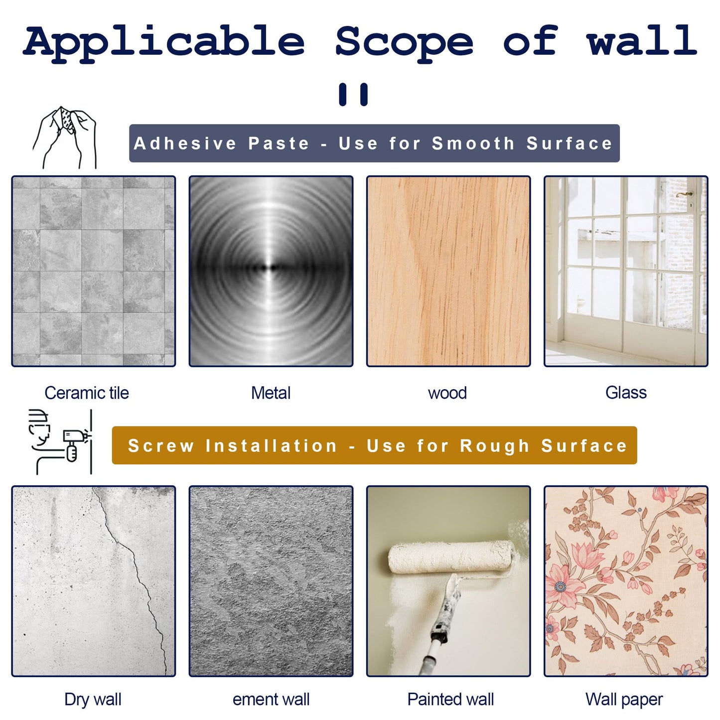 8PCS No Drill Curtain Rod Brackets No Drilling Self Adhesive Curtain Rod Holder Hooks Nail Free Adjustable Curtain Rod Hooks Curtain Hangers for Bathroom Kitchen Home Bathroom and Hotel (Transparent)