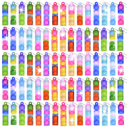 75Pcs Party Favors for Kids 3-5 4-8 Fidget Toys Bulk Mini Pop Keychain Sensory Toys Stocking Stuffers Birthday Carnival Treasure Classroom Prizes Stress Relief Toy Easter Eggs Fillers