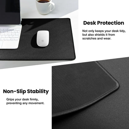 ALOANES Large Gaming Mouse Pad with Non-Slip Rubber Base,Stitched Edge,Desk mat for Laptop,Computer & PC, Wristing Pad for Gamer,Office & Home,Classic Black XL 11.81''x31.50''x0.12''